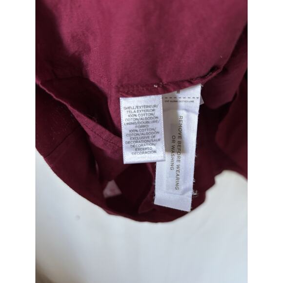 LOFT Ann Taylor Dress Small Petite Burgundy Mini Sleeveless Embroidered Boho - Picture 6 of 11